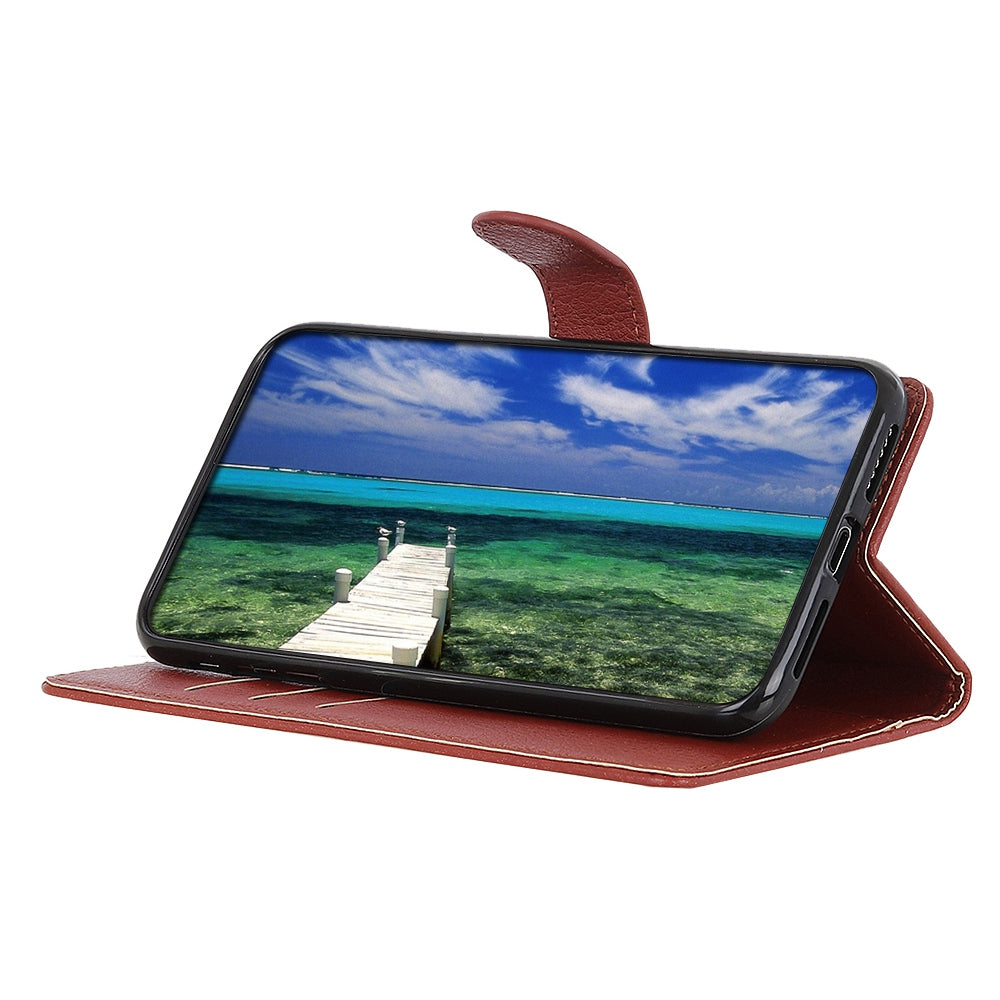 For Huawei Mate 50 4G Stand Function Magnetic Closure Wallet Case Litchi Texture PU Leather Flip Phone Shell