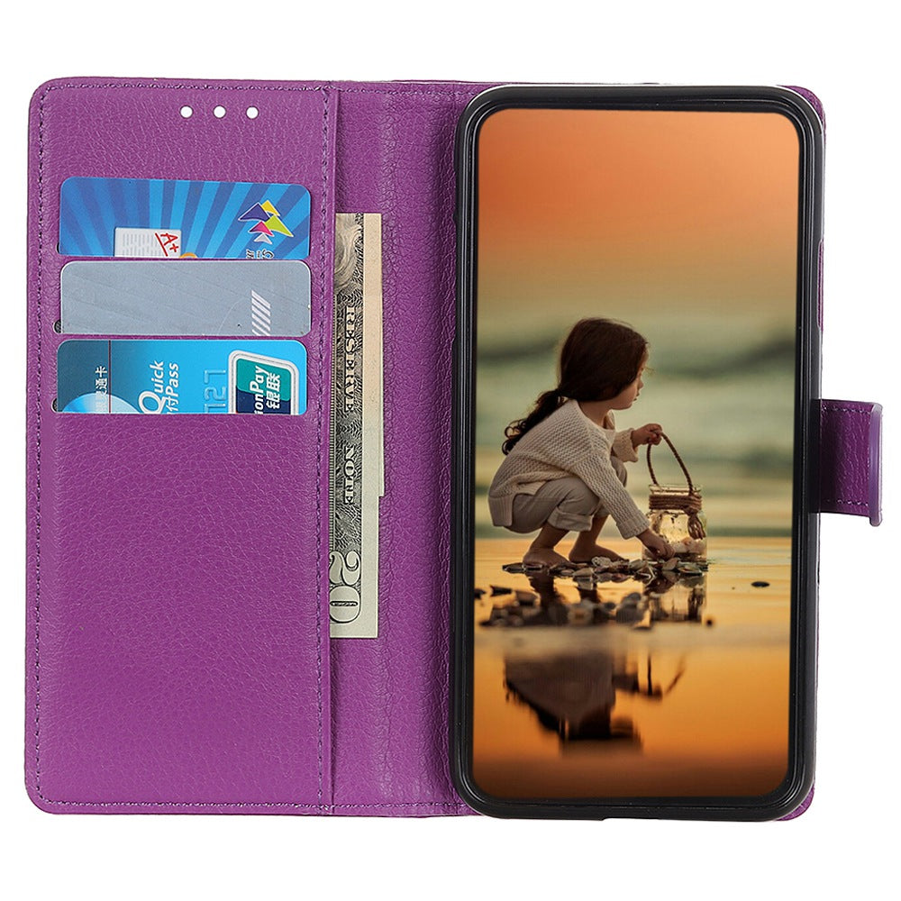 For Huawei Mate 50 4G Stand Function Magnetic Closure Wallet Case Litchi Texture PU Leather Flip Phone Shell