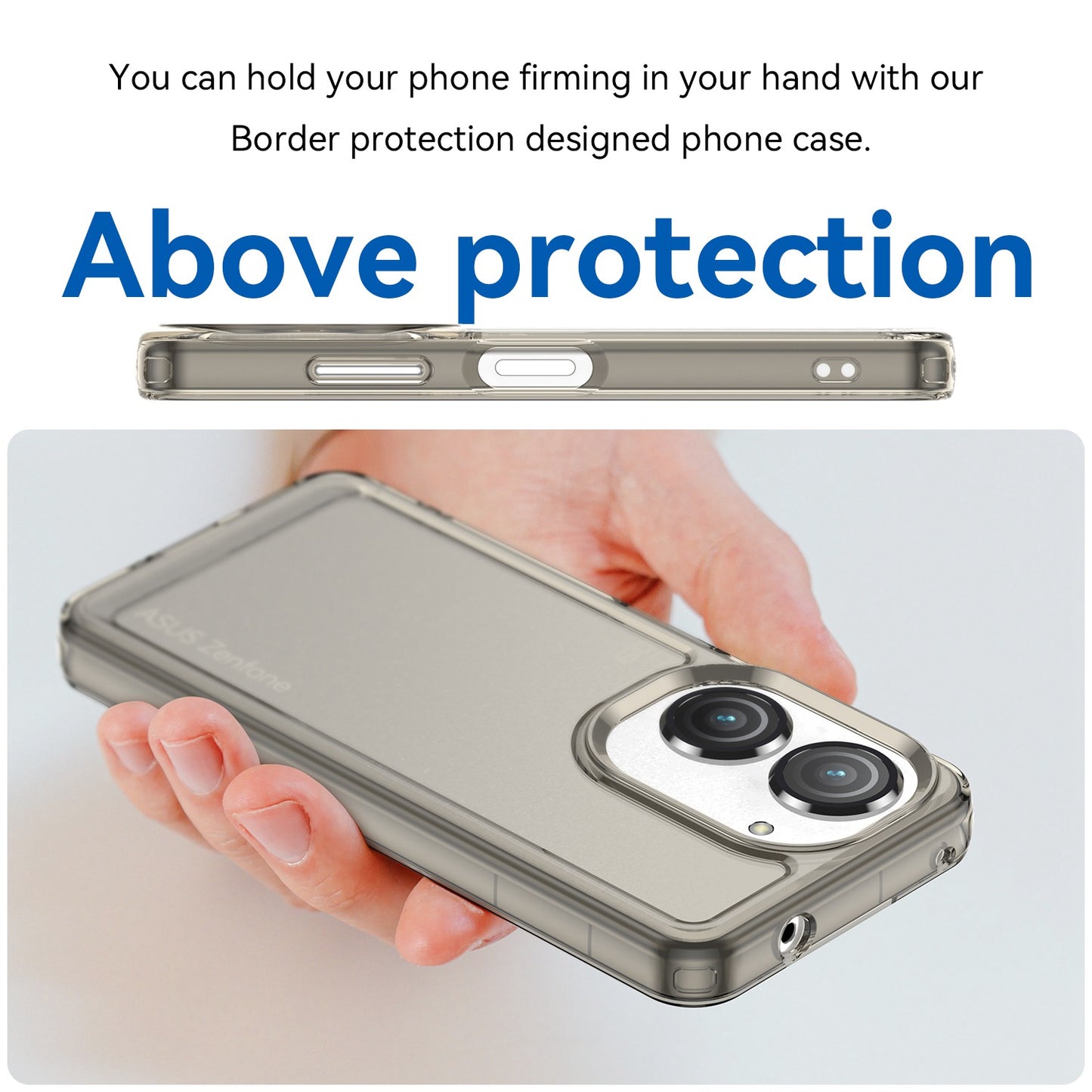 For Asus Zenfone 9 5G Candy Series Air Cushion Shock Absorption Case Soft TPU Brushed Texture Protective Cover