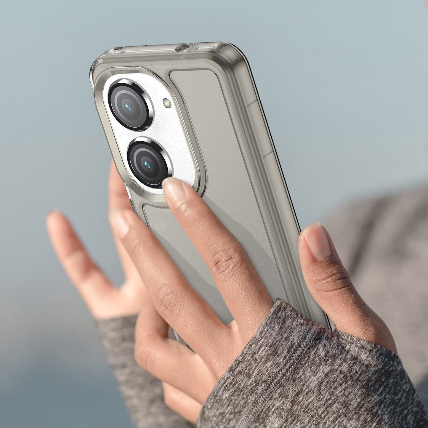 For Asus Zenfone 9 5G Candy Series Air Cushion Shock Absorption Case Soft TPU Brushed Texture Protective Cover