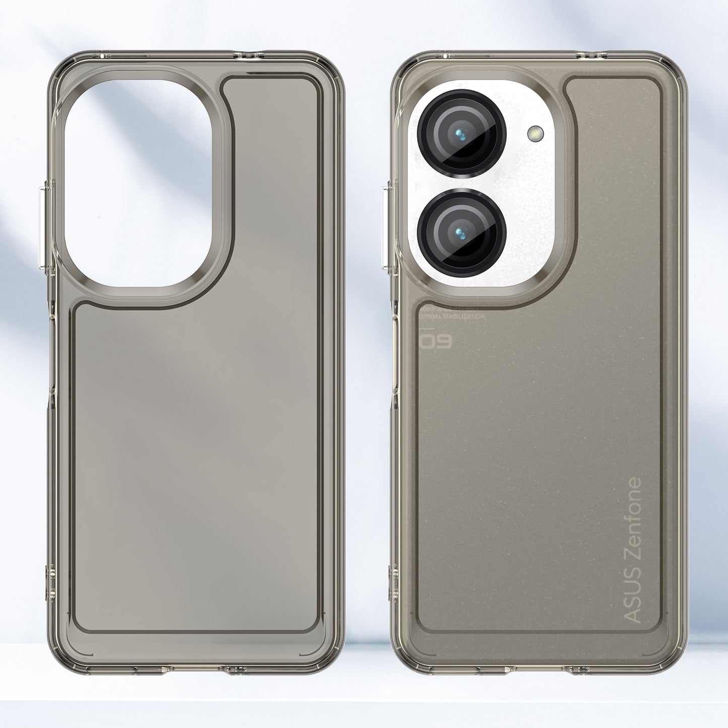 For Asus Zenfone 9 5G Candy Series Air Cushion Shock Absorption Case Soft TPU Brushed Texture Protective Cover