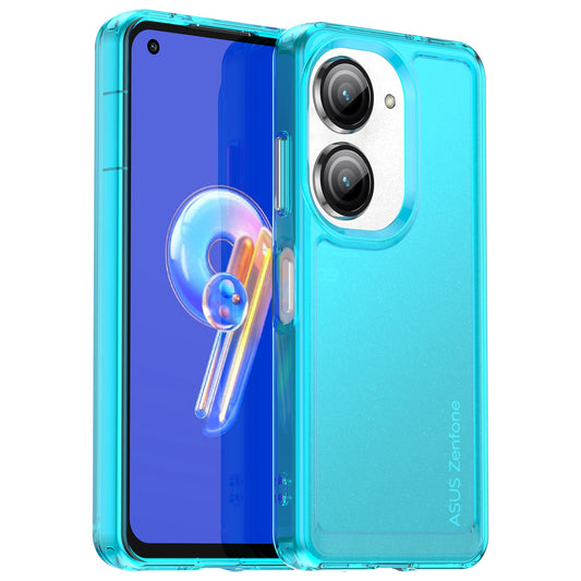 For Asus Zenfone 9 5G Candy Series Air Cushion Shock Absorption Case Soft TPU Brushed Texture Protective Cover