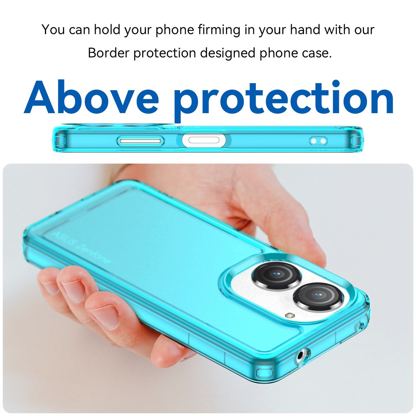For Asus Zenfone 9 5G Candy Series Air Cushion Shock Absorption Case Soft TPU Brushed Texture Protective Cover