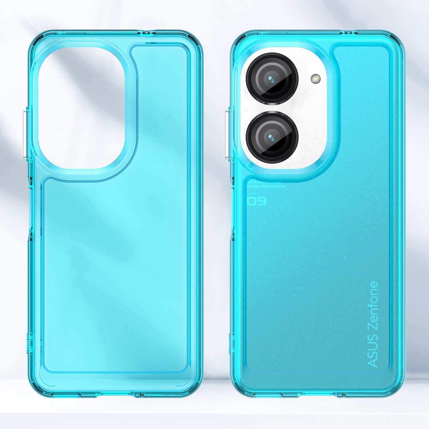 For Asus Zenfone 9 5G Candy Series Air Cushion Shock Absorption Case Soft TPU Brushed Texture Protective Cover
