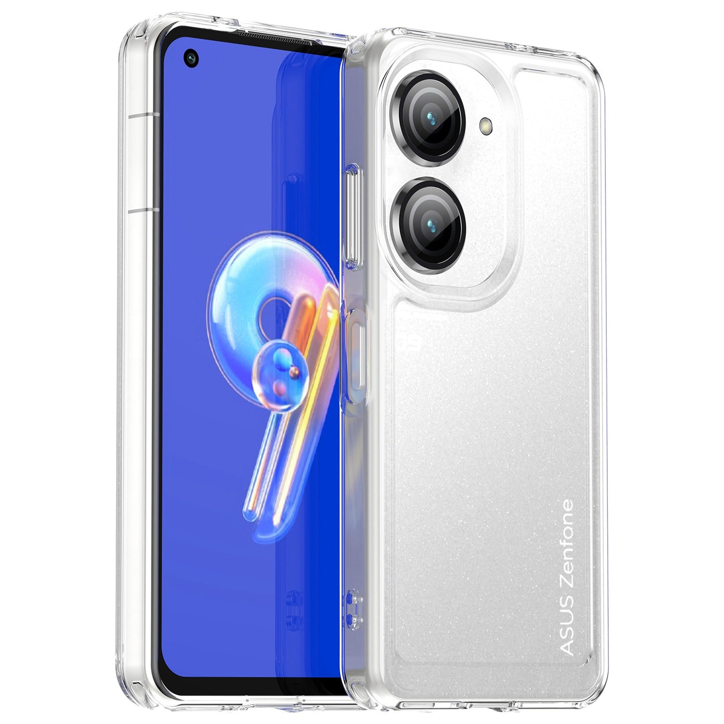 For Asus Zenfone 9 5G Candy Series Air Cushion Shock Absorption Case Soft TPU Brushed Texture Protective Cover