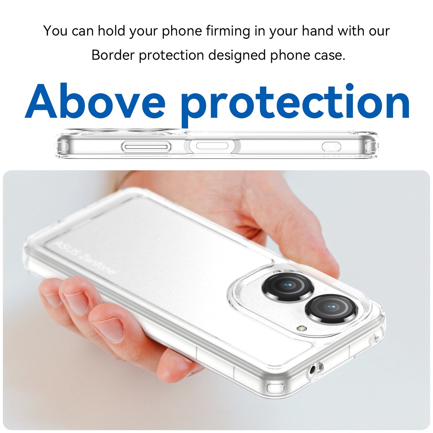 For Asus Zenfone 9 5G Candy Series Air Cushion Shock Absorption Case Soft TPU Brushed Texture Protective Cover