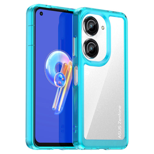 For Asus Zenfone 9 5G TPU + Acrylic Clear Back Phone Protective Case Anti-drop Anti-scratch Back Cover