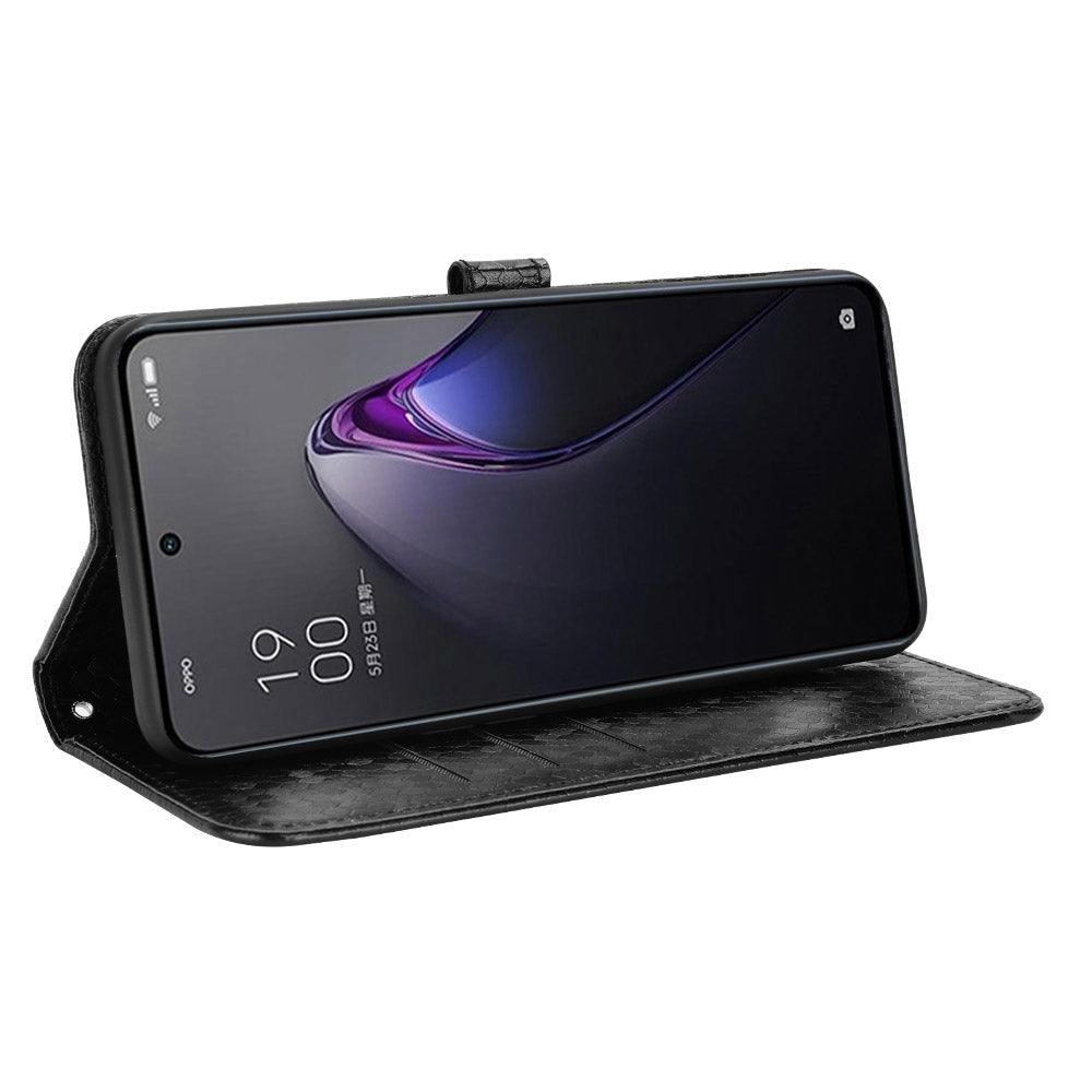 For Oppo Reno8 5G (Global Version) Phone Case Anti-drop Wallet Phone Cover Magnetic Clasp Dot Pattern Imprinted PU Leather Stand Case