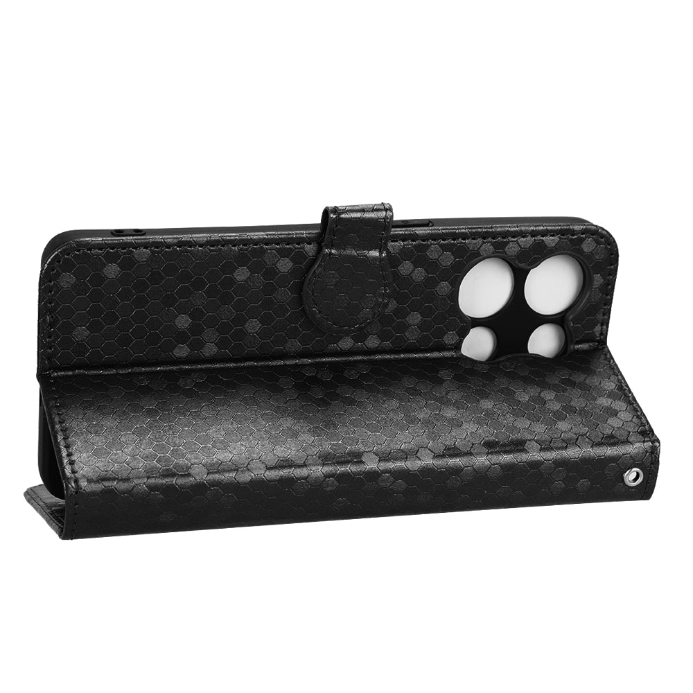 For Oppo Reno8 5G (Global Version) Phone Case Anti-drop Wallet Phone Cover Magnetic Clasp Dot Pattern Imprinted PU Leather Stand Case