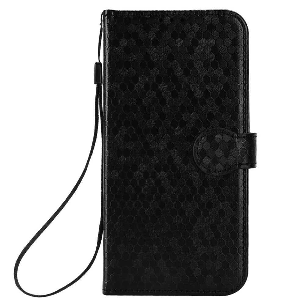 For Oppo Reno8 5G (Global Version) Phone Case Anti-drop Wallet Phone Cover Magnetic Clasp Dot Pattern Imprinted PU Leather Stand Case