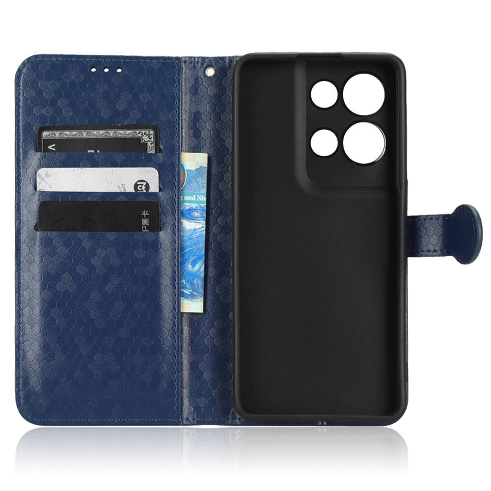 For Oppo Reno8 5G (Global Version) Phone Case Anti-drop Wallet Phone Cover Magnetic Clasp Dot Pattern Imprinted PU Leather Stand Case