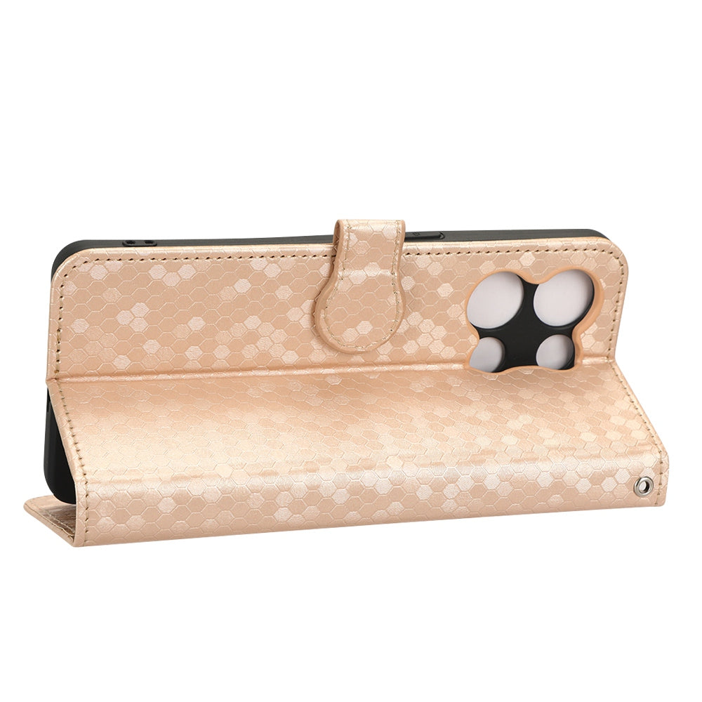 For Oppo Reno8 5G (Global Version) Phone Case Anti-drop Wallet Phone Cover Magnetic Clasp Dot Pattern Imprinted PU Leather Stand Case