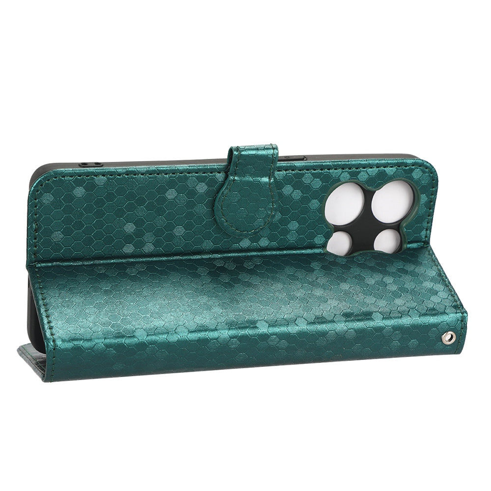 For Oppo Reno8 5G (Global Version) Phone Case Anti-drop Wallet Phone Cover Magnetic Clasp Dot Pattern Imprinted PU Leather Stand Case