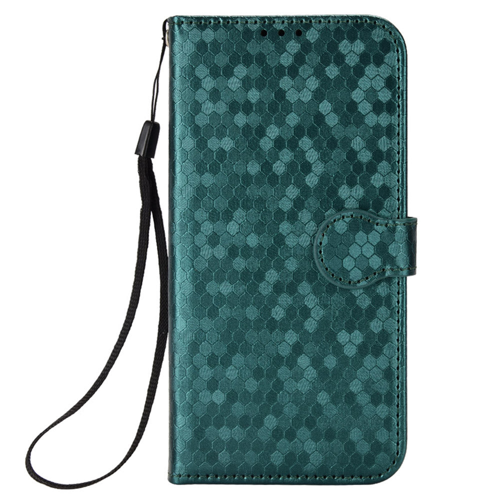 For Oppo Reno8 5G (Global Version) Phone Case Anti-drop Wallet Phone Cover Magnetic Clasp Dot Pattern Imprinted PU Leather Stand Case
