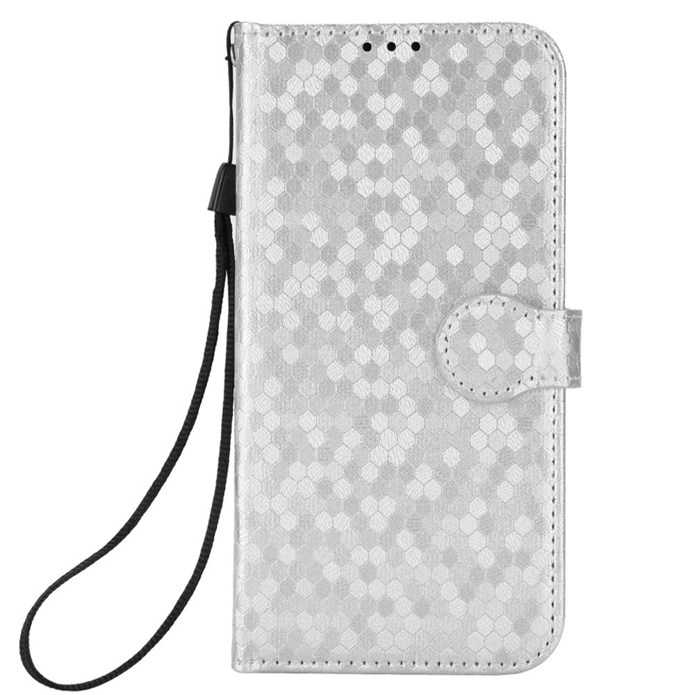 For Oppo Reno8 5G (Global Version) Phone Case Anti-drop Wallet Phone Cover Magnetic Clasp Dot Pattern Imprinted PU Leather Stand Case