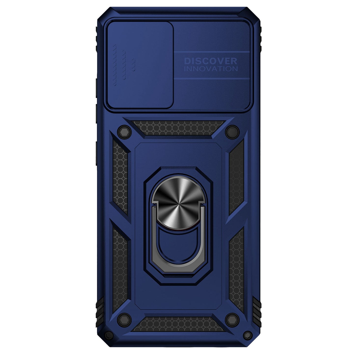 Metal Kickstand Phone Case for Samsung Galaxy A32 4G (EU Version), Shockproof PC + TPU Cover with Slide Camera Protection