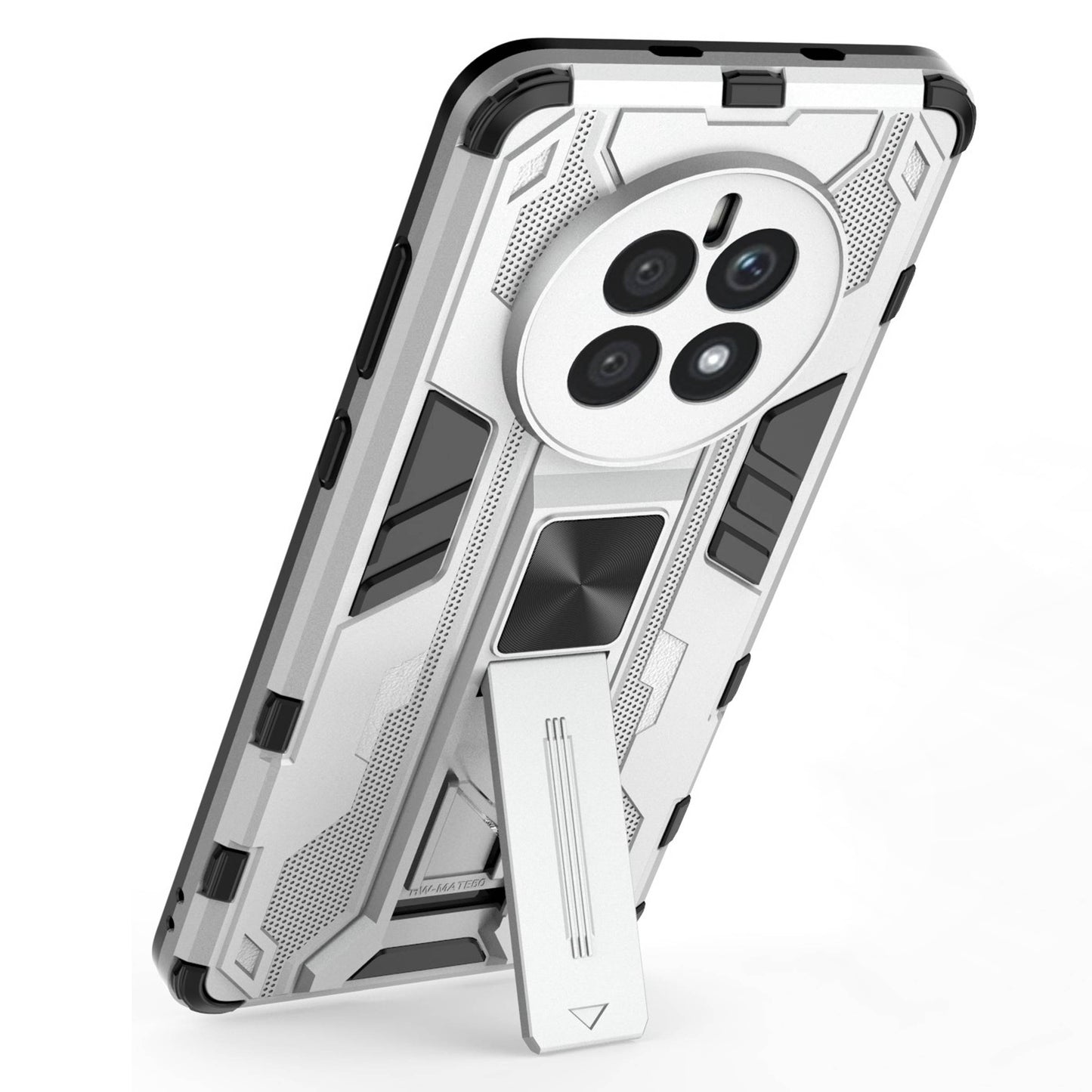 For Huawei Mate 50 4G Kickstand Design Drop-proof Phone Case Anti-scratch Hard PC Soft TPU Hybrid Back Cover