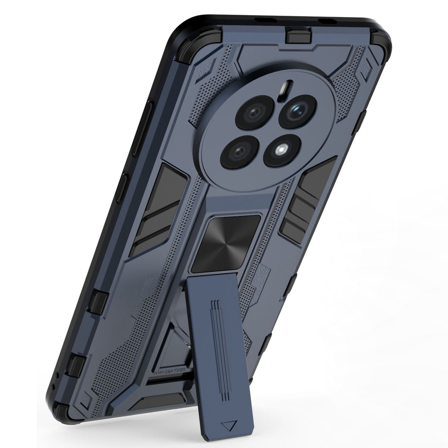 For Huawei Mate 50 4G Kickstand Design Drop-proof Phone Case Anti-scratch Hard PC Soft TPU Hybrid Back Cover