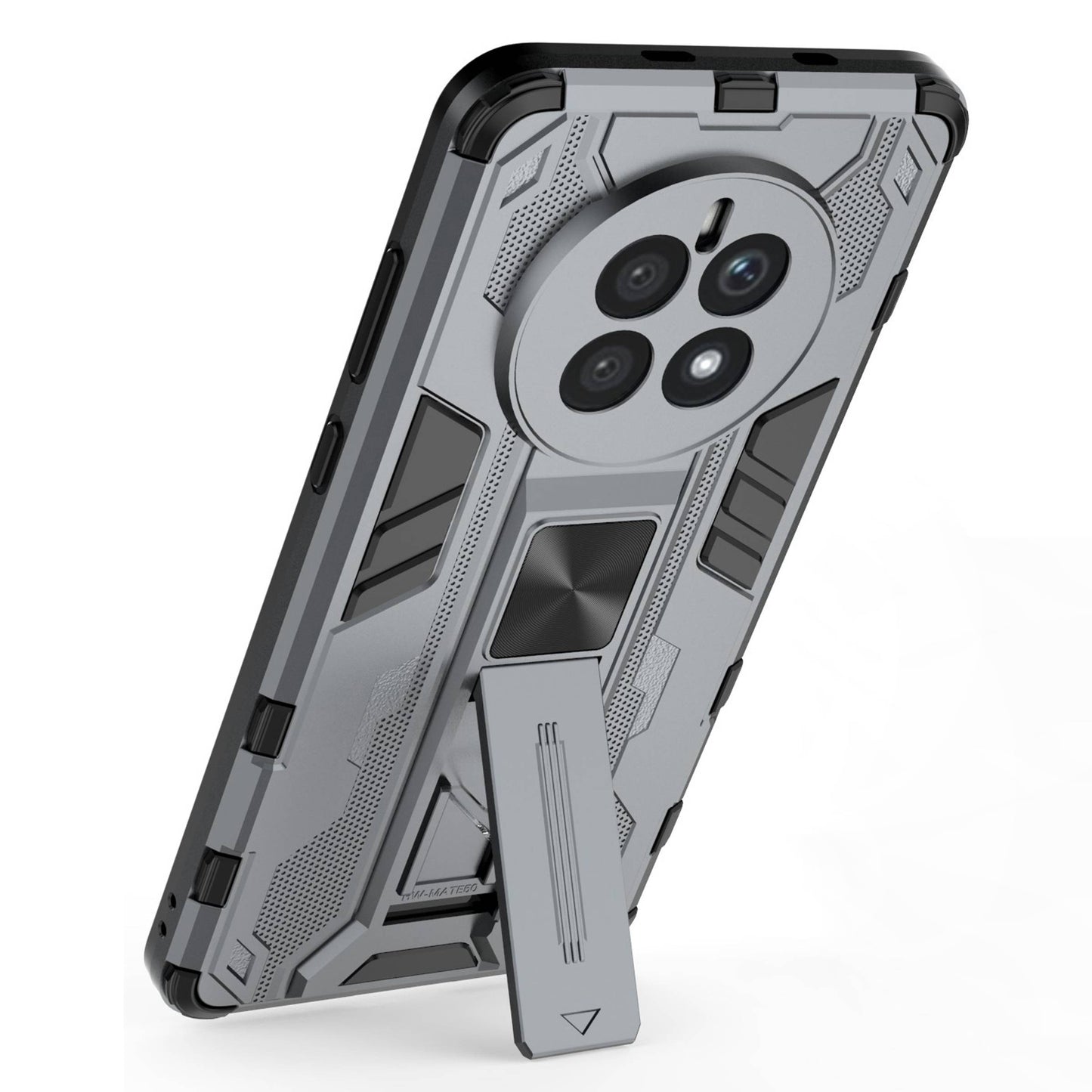 For Huawei Mate 50 4G Kickstand Design Drop-proof Phone Case Anti-scratch Hard PC Soft TPU Hybrid Back Cover