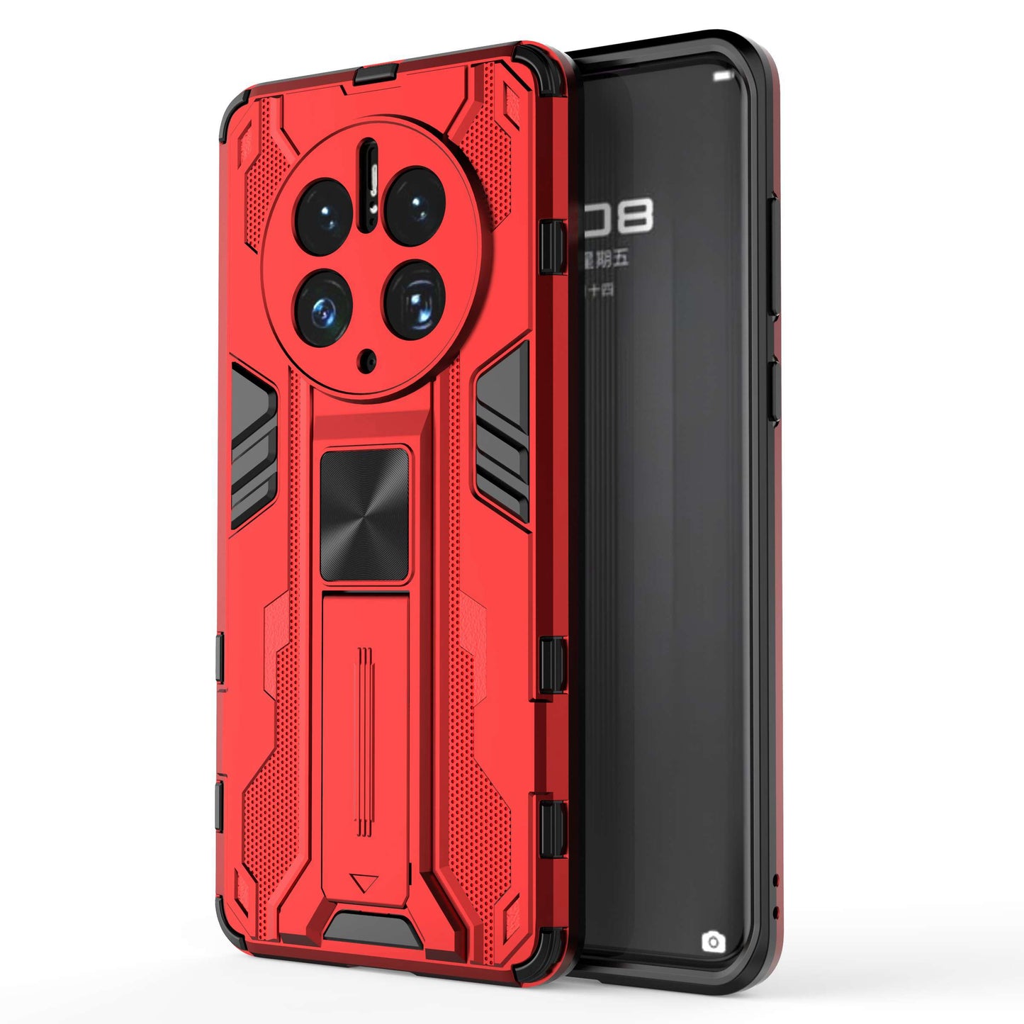 For Huawei Mate 50 Pro 4G Kickstand Design Phone Case Collision Resistant Hard PC Soft TPU Hybrid Back Cover