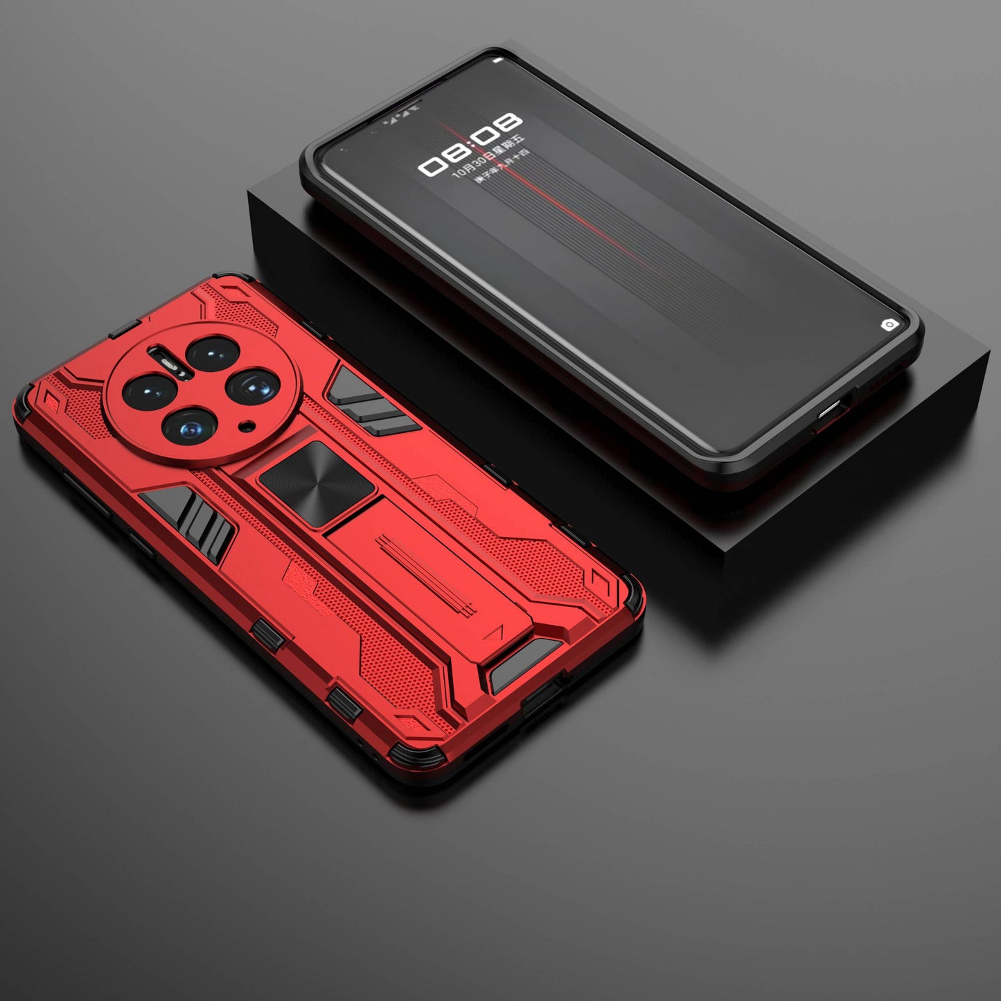 For Huawei Mate 50 Pro 4G Kickstand Design Phone Case Collision Resistant Hard PC Soft TPU Hybrid Back Cover