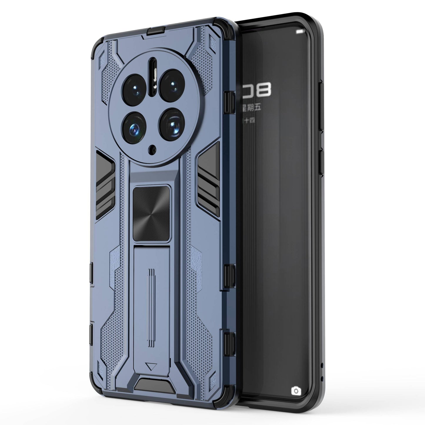 For Huawei Mate 50 Pro 4G Kickstand Design Phone Case Collision Resistant Hard PC Soft TPU Hybrid Back Cover