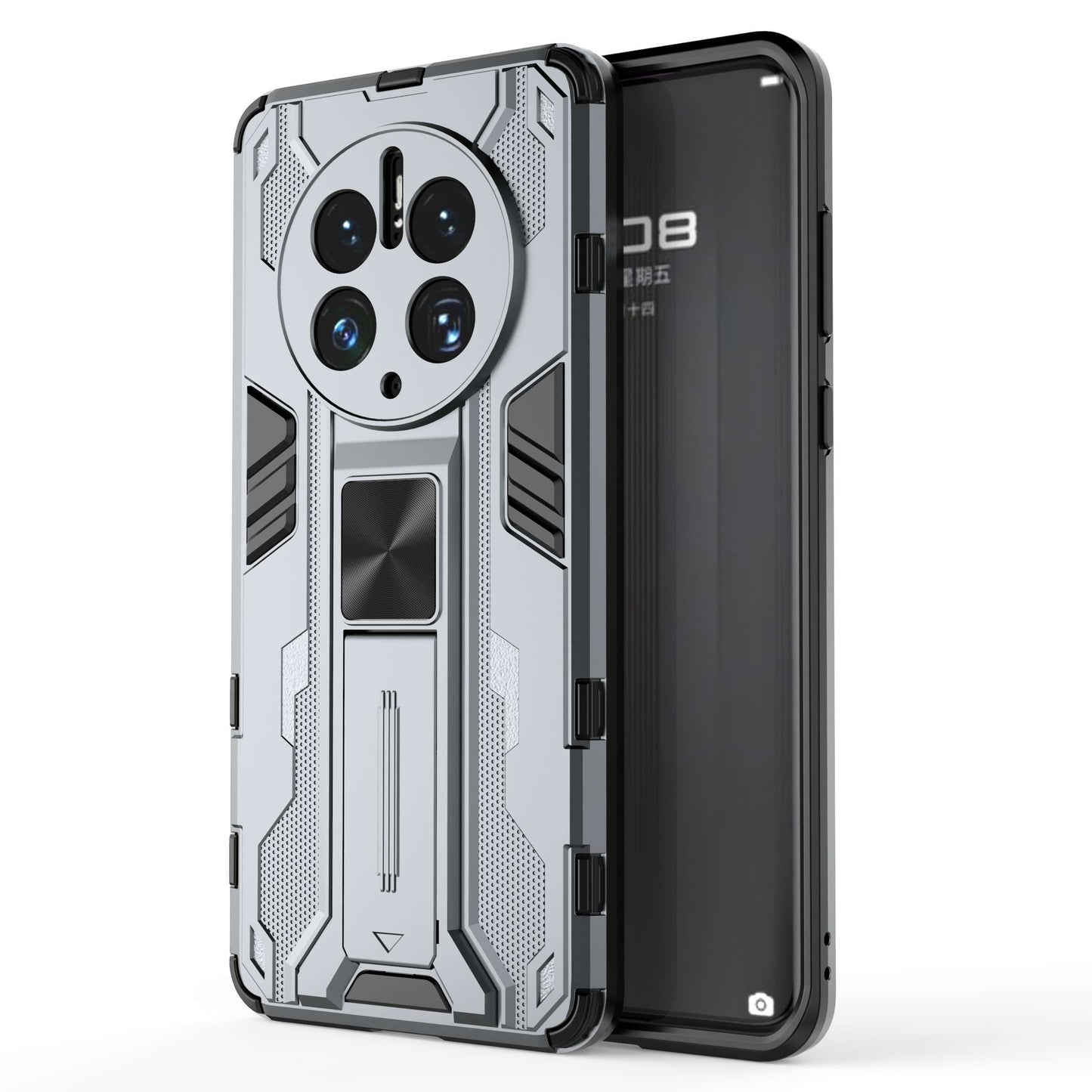 For Huawei Mate 50 Pro 4G Kickstand Design Phone Case Collision Resistant Hard PC Soft TPU Hybrid Back Cover