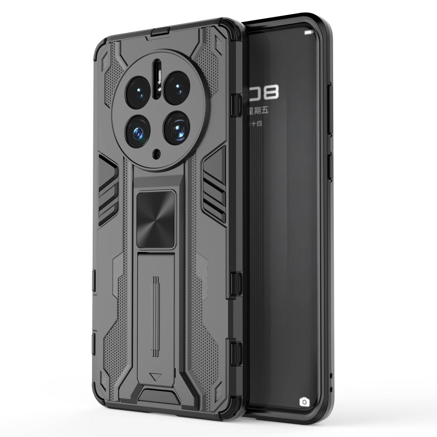 For Huawei Mate 50 Pro 4G Kickstand Design Phone Case Collision Resistant Hard PC Soft TPU Hybrid Back Cover