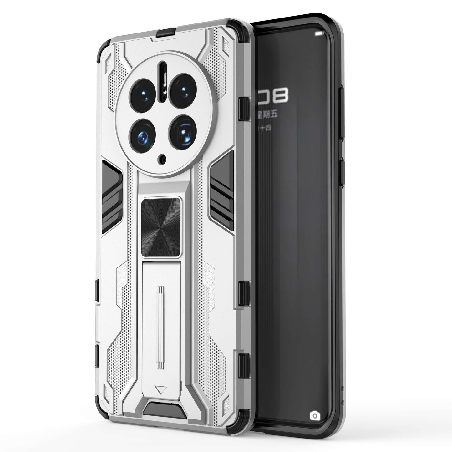 For Huawei Mate 50 Pro 4G Kickstand Design Phone Case Collision Resistant Hard PC Soft TPU Hybrid Back Cover