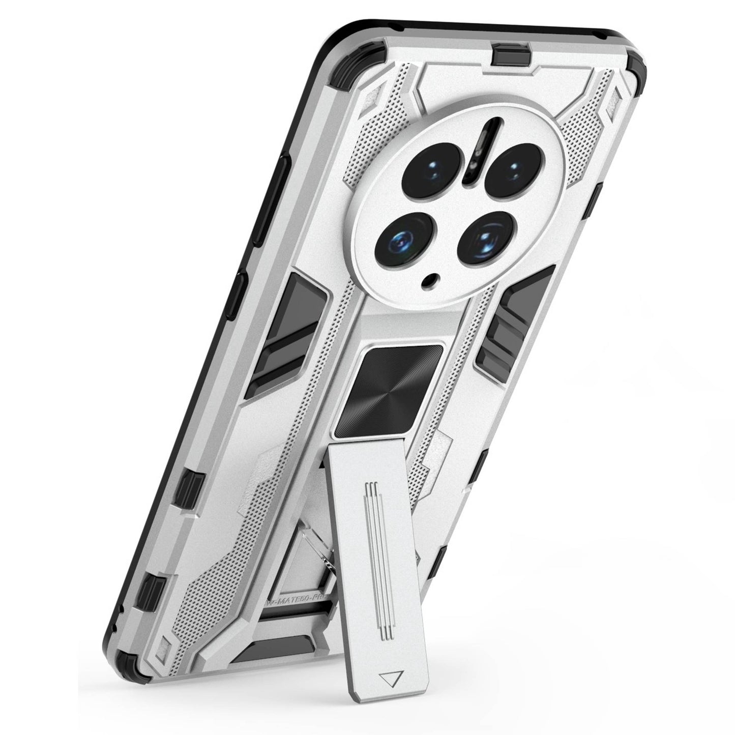 For Huawei Mate 50 Pro 4G Kickstand Design Phone Case Collision Resistant Hard PC Soft TPU Hybrid Back Cover