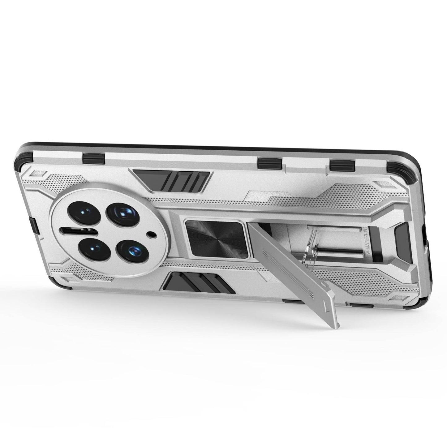 For Huawei Mate 50 Pro 4G Kickstand Design Phone Case Collision Resistant Hard PC Soft TPU Hybrid Back Cover