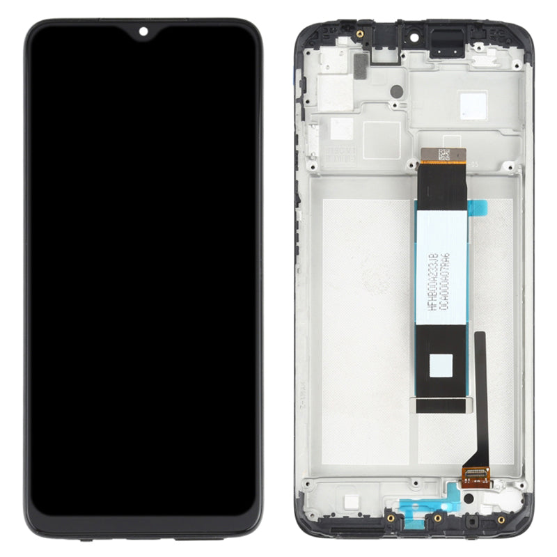 LCD Screen and Digitizer Assembly + Frame for Xiaomi Poco M3 Cell Phone Replacement Parts (Grade C, Without Logo) - Silver