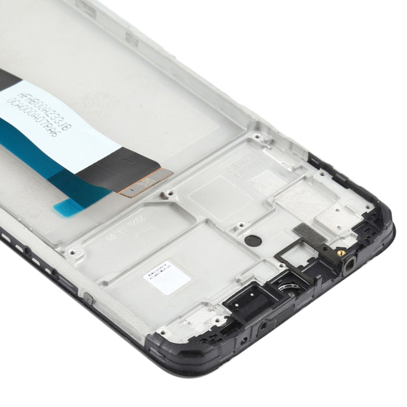 LCD Screen and Digitizer Assembly + Frame for Xiaomi Poco M3 Cell Phone Replacement Parts (Grade C, Without Logo) - Silver
