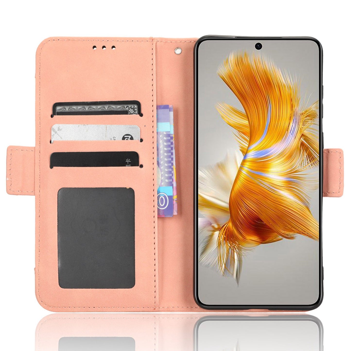 For Huawei Mate 50 4G PU Leather Multiple Card Slots Stand Wallet Phone Cover Well-protected Phone Case