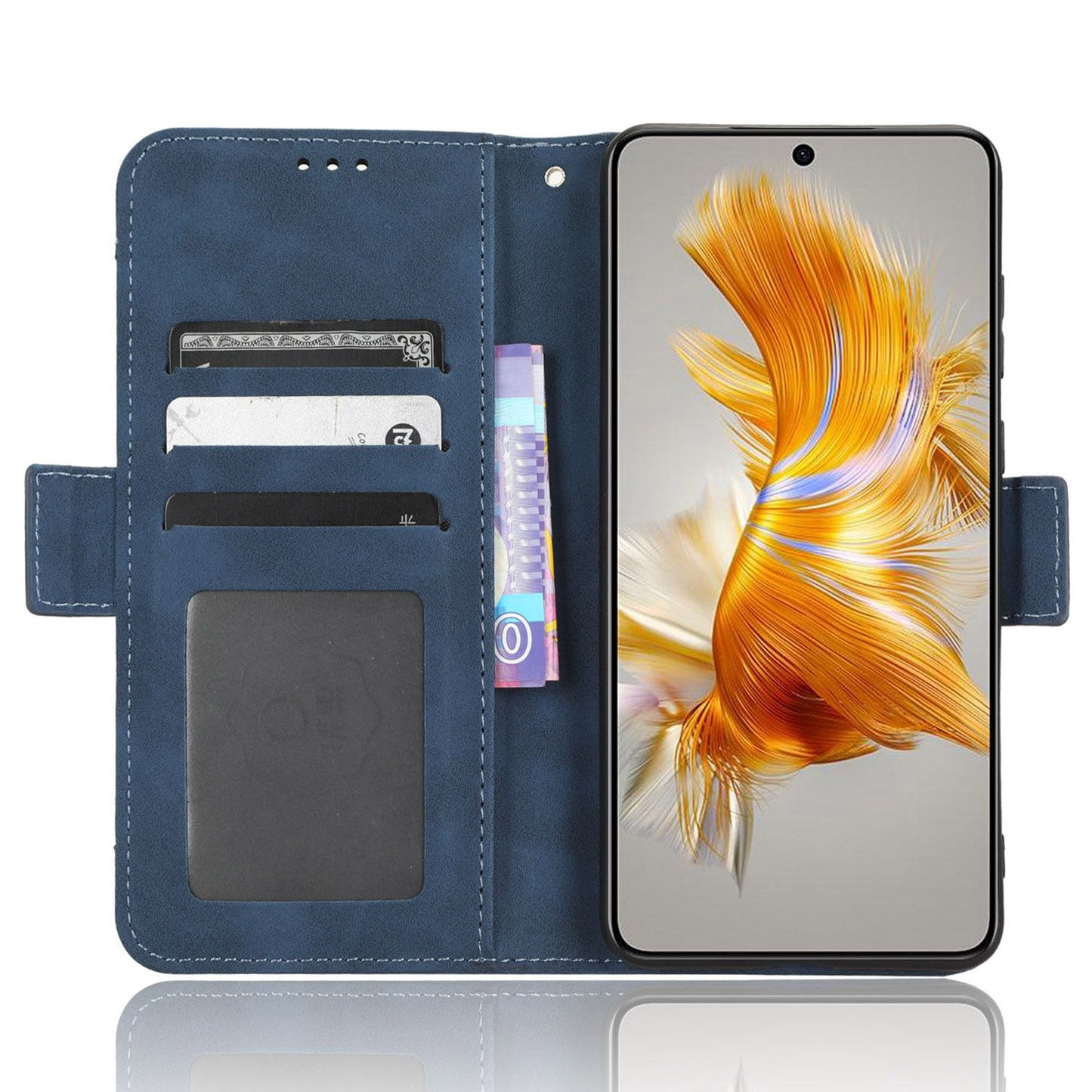 For Huawei Mate 50 4G PU Leather Multiple Card Slots Stand Wallet Phone Cover Well-protected Phone Case