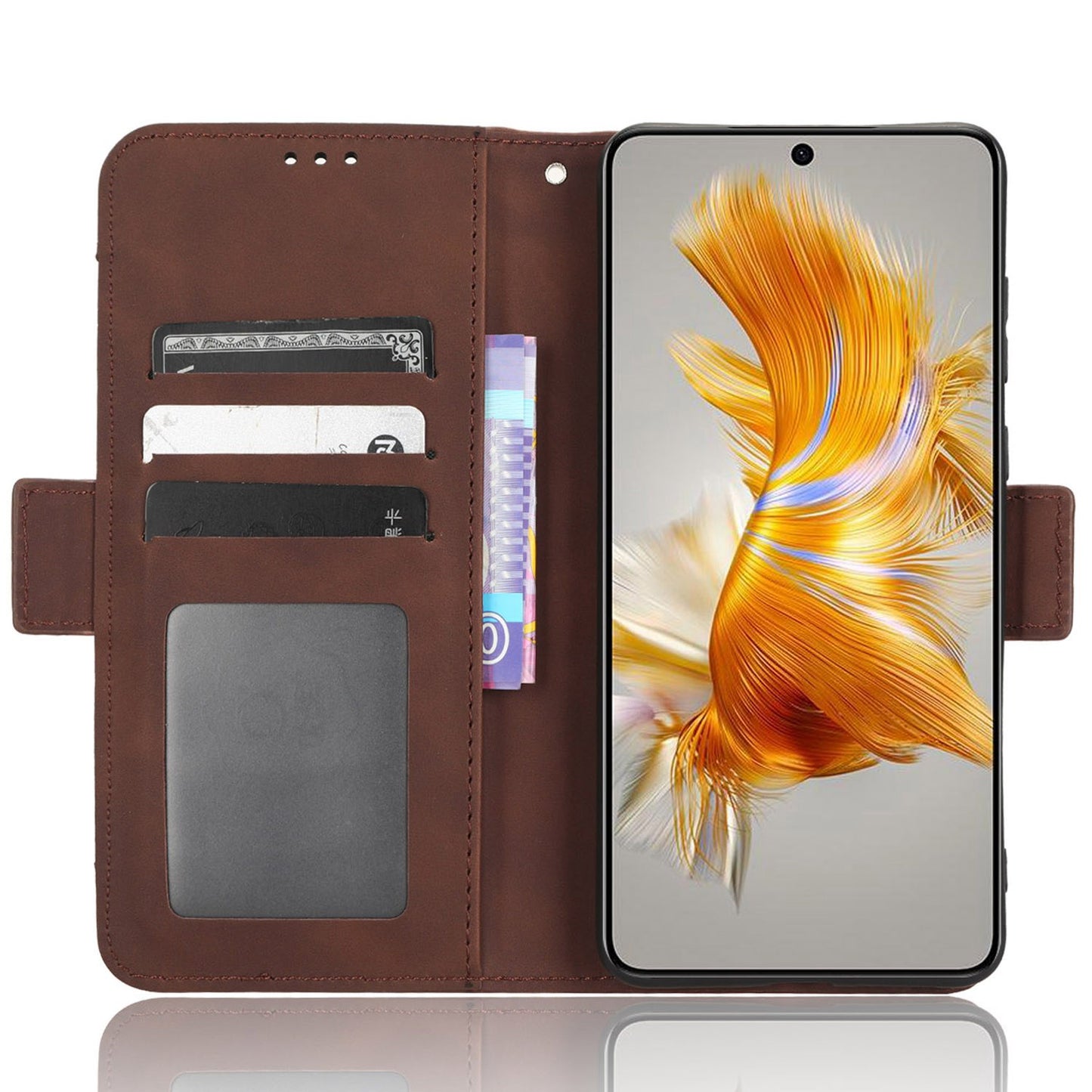 For Huawei Mate 50 4G PU Leather Multiple Card Slots Stand Wallet Phone Cover Well-protected Phone Case