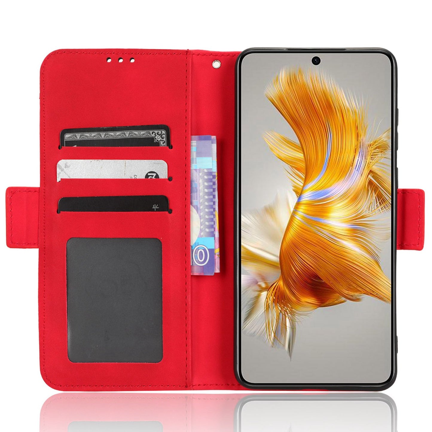 For Huawei Mate 50 4G PU Leather Multiple Card Slots Stand Wallet Phone Cover Well-protected Phone Case