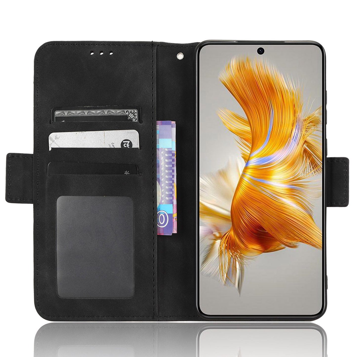 For Huawei Mate 50 4G PU Leather Multiple Card Slots Stand Wallet Phone Cover Well-protected Phone Case