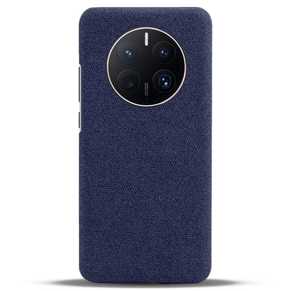 For Huawei Mate 50 Pro 4G Protective Case Anti-Scratch Hard PC+Cloth Phone Case Solid Color Shockproof Cover