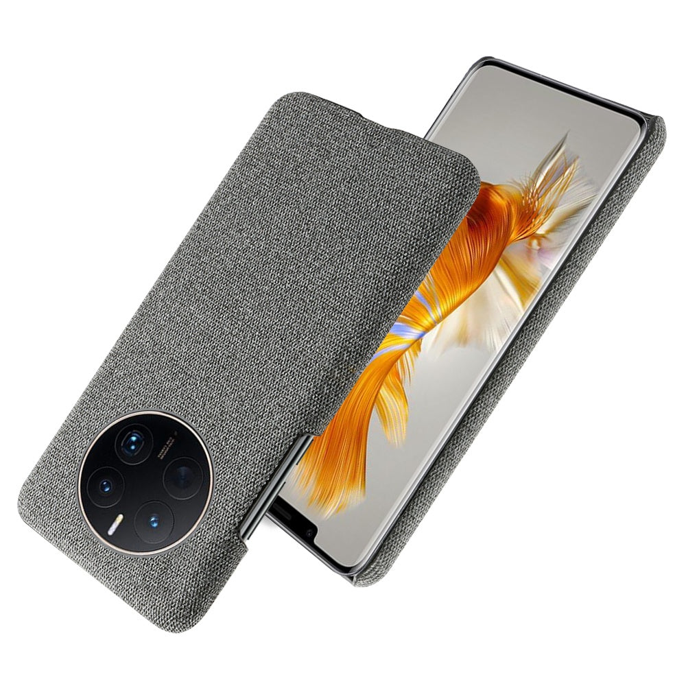 For Huawei Mate 50 Pro 4G Protective Case Anti-Scratch Hard PC+Cloth Phone Case Solid Color Shockproof Cover