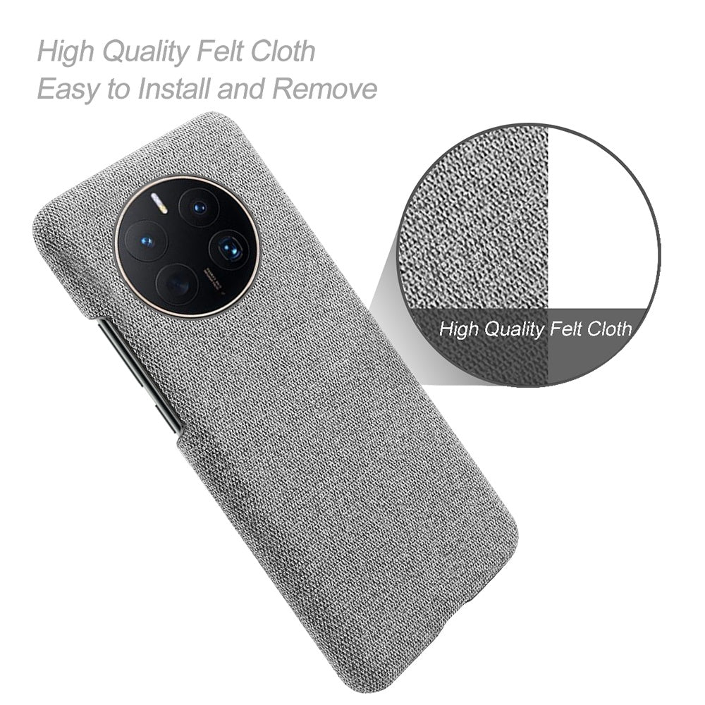 For Huawei Mate 50 Pro 4G Protective Case Anti-Scratch Hard PC+Cloth Phone Case Solid Color Shockproof Cover