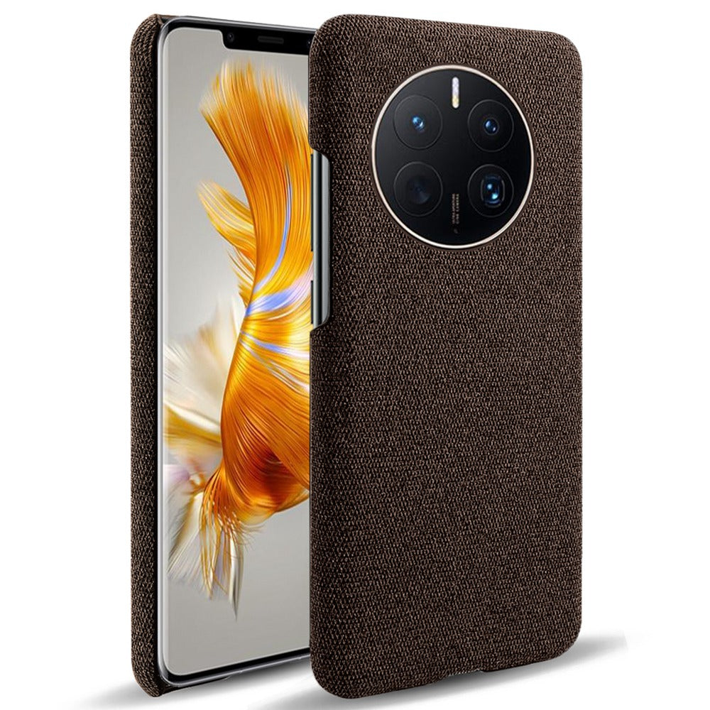 For Huawei Mate 50 Pro 4G Protective Case Anti-Scratch Hard PC+Cloth Phone Case Solid Color Shockproof Cover