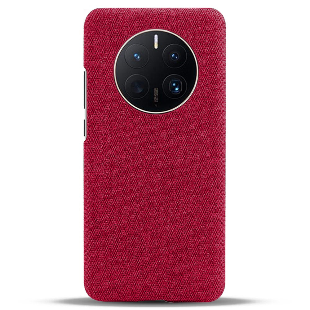 For Huawei Mate 50 Pro 4G Protective Case Anti-Scratch Hard PC+Cloth Phone Case Solid Color Shockproof Cover