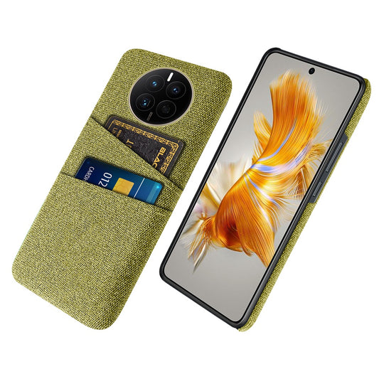 For Huawei Mate 50 4G Cloth Texture Phone Anti-drop Case Dual Card Slots Design PC Protective Cover