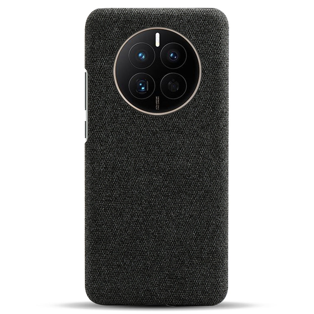 For Huawei Mate 50 4G Shockproof Case Solid Color Hard PC+Cloth Anti-Scratch Protective Cover