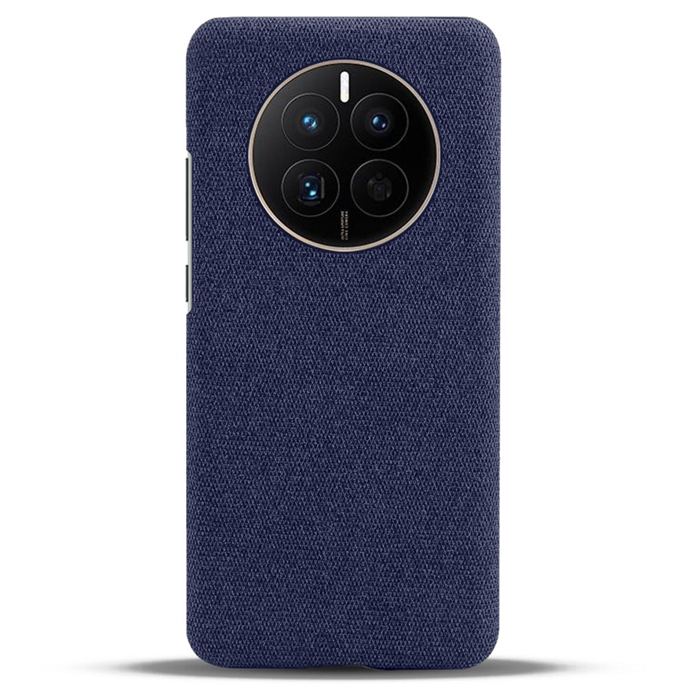 For Huawei Mate 50 4G Shockproof Case Solid Color Hard PC+Cloth Anti-Scratch Protective Cover