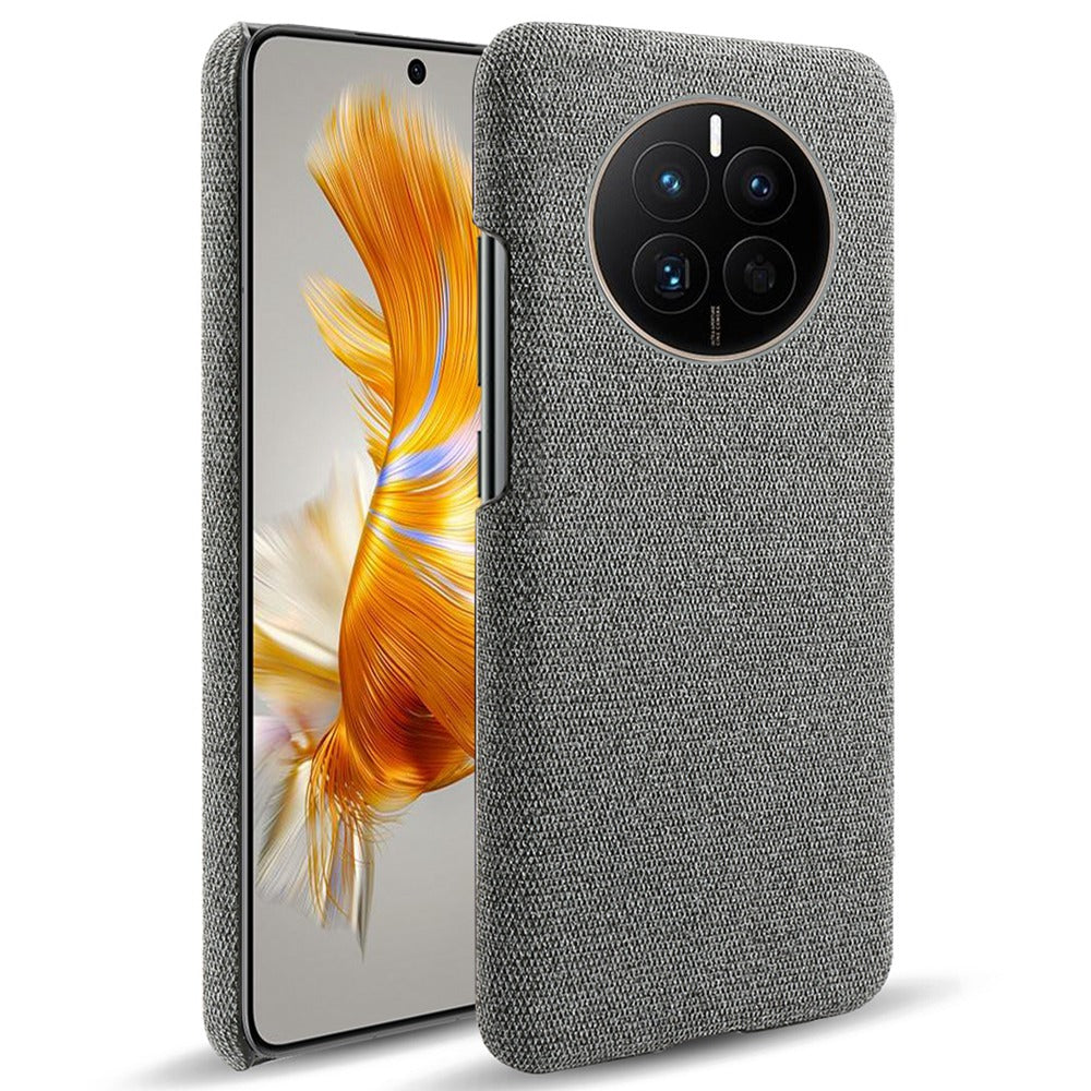 For Huawei Mate 50 4G Shockproof Case Solid Color Hard PC+Cloth Anti-Scratch Protective Cover