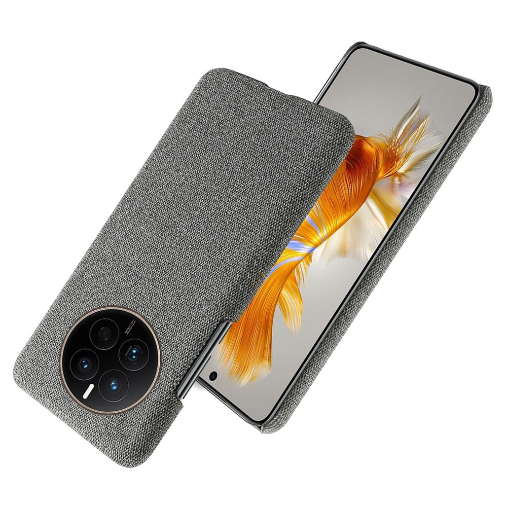 For Huawei Mate 50 4G Shockproof Case Solid Color Hard PC+Cloth Anti-Scratch Protective Cover