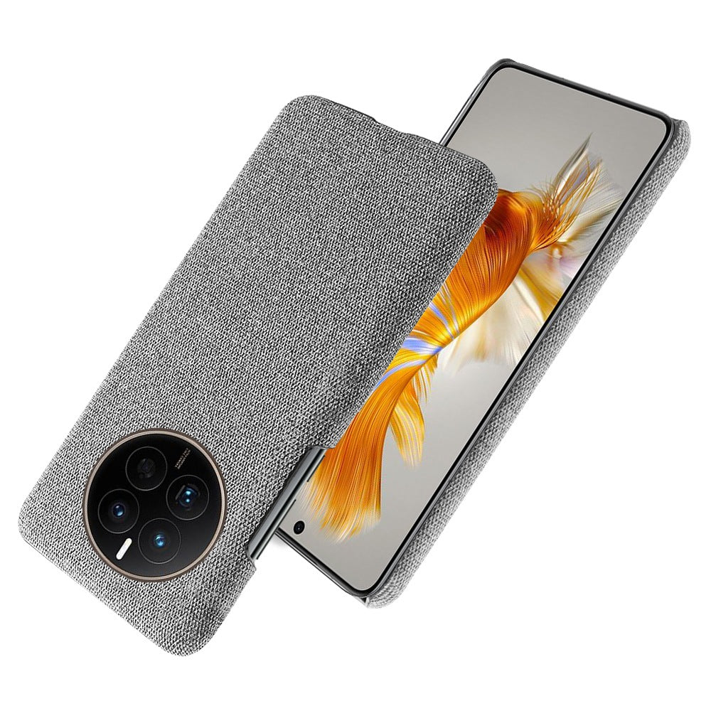 For Huawei Mate 50 4G Shockproof Case Solid Color Hard PC+Cloth Anti-Scratch Protective Cover