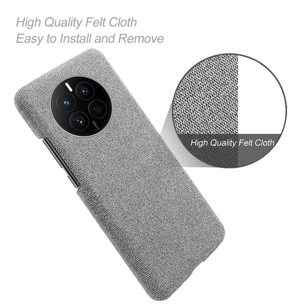 For Huawei Mate 50 4G Shockproof Case Solid Color Hard PC+Cloth Anti-Scratch Protective Cover